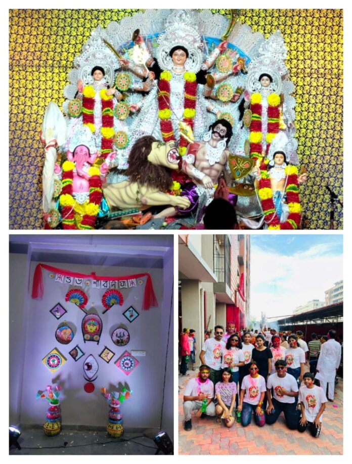 Green tech park apartment celebrates their 5th year Durga Puja with all its grandeur in Pragjyotish Nagar Guwahati