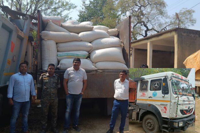 Latehar- Big success against doda smuggling, 10 tons of doda loaded on trailer recovered