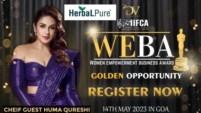 Herbal Pure Women Empowerment Business Award 2023,Business Award 2023,Dainik Bharat, Dream Vision,IIFCA,