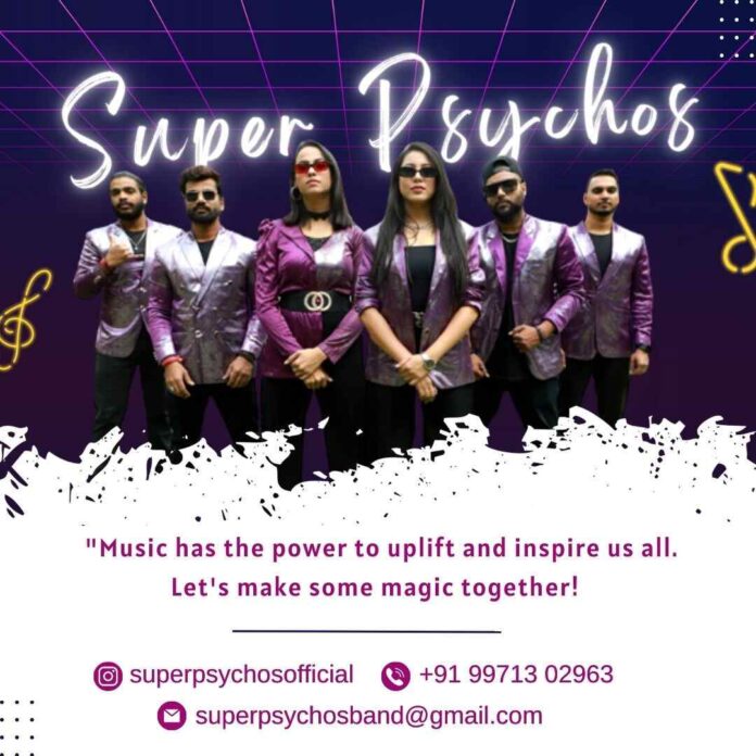 Super Psychos DJ,Super Psychos DJ Based Band,Dainik Bharat,Dalzy, Khushboo, Sunita, Maddy, Ashwani, Anmol, Mohit, Kamil,Super Psychos DJ Based Band Show in Ahmedabad,