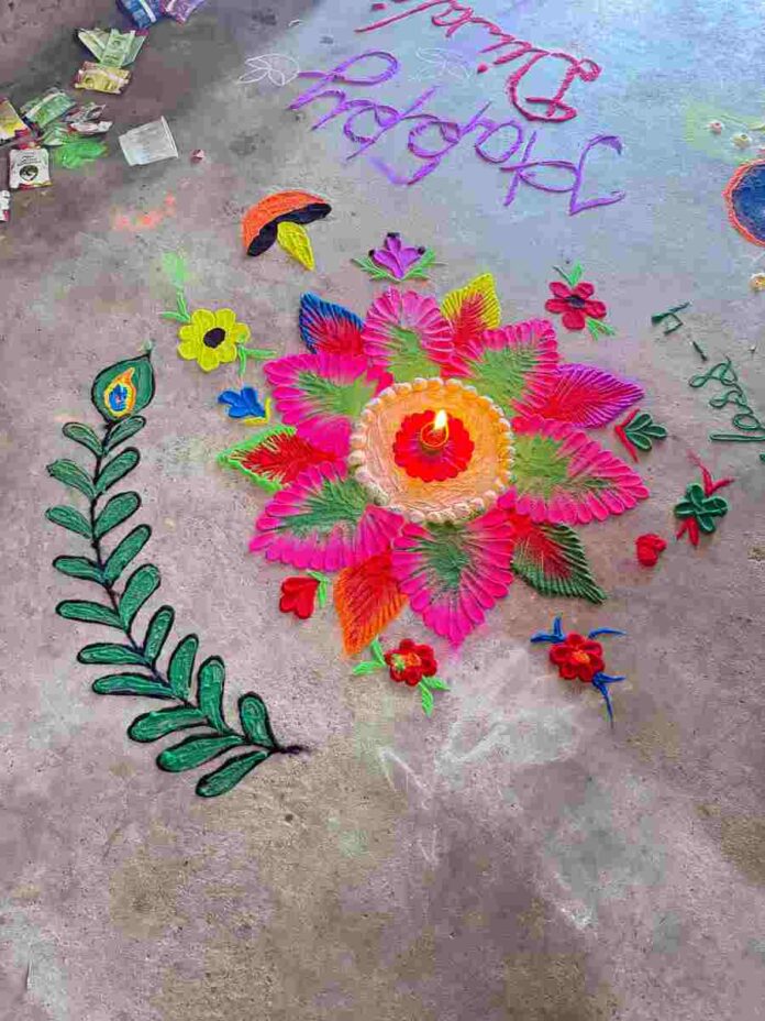 Barhi News: Rangoli making competition organized at Indian Anthem School