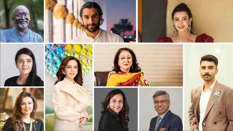  Sunil Kumar Munjal ,Bose Krishnamachari ,Rasika Kajaria ,Padmanabh Singh ,Ishaan Bhalla ,Nita Ambani  ,Kiran Nadar  ,Shalini Passi , Sangita Jindal Jaya Asokan