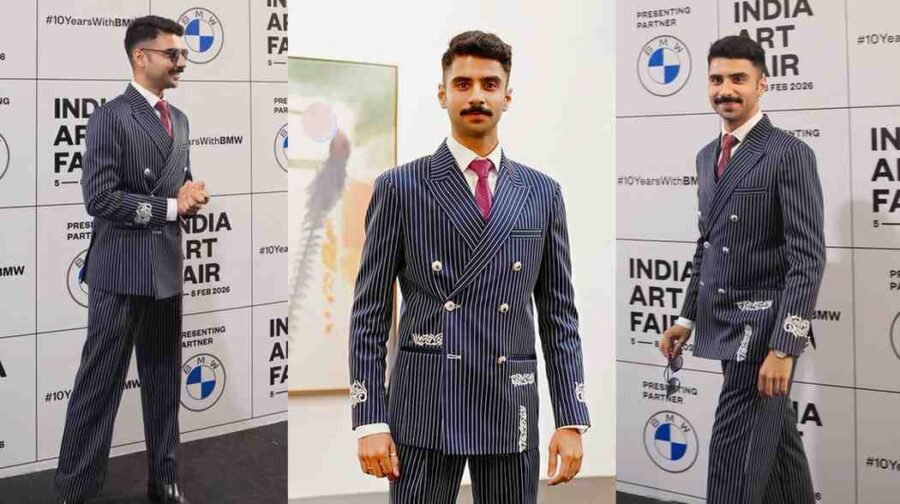 Ishaan Bhalla Turns India Art Fair 2026 into a Met Gala Moment 1 Ishaan Bhalla ,India Art Fair , Garvit S Gautam